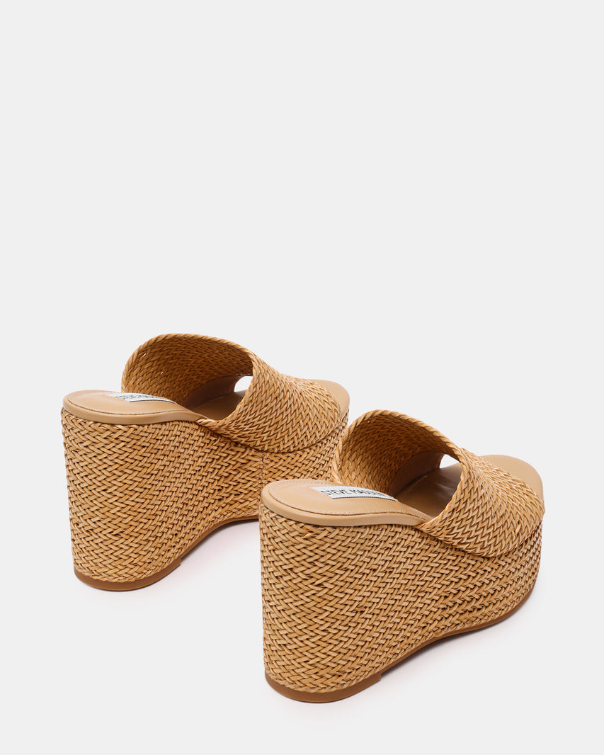 CASSI LT NAT RAFFIA SANDALS - view 3