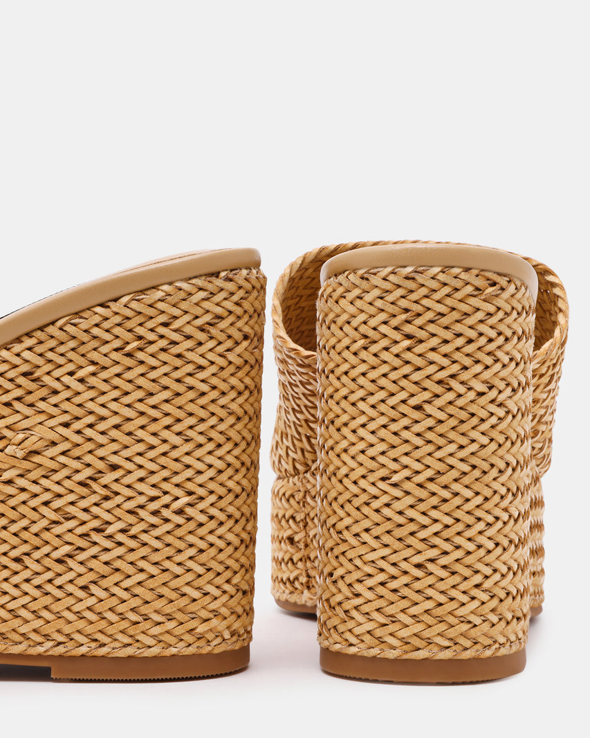 CASSI LT NAT RAFFIA SANDALS - view 5