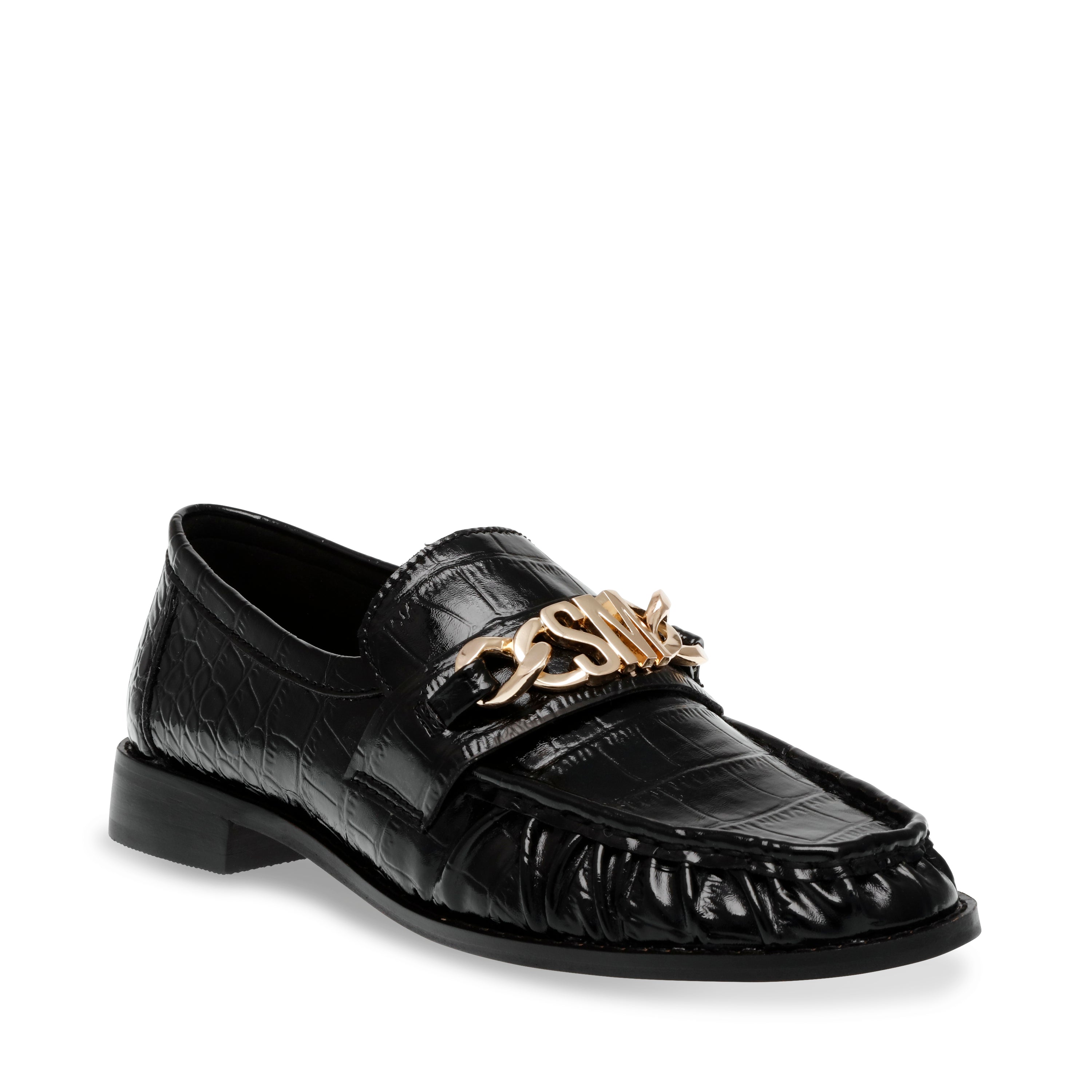 CATHEDRAL BLACK CROC LOAFERS- Hover Image