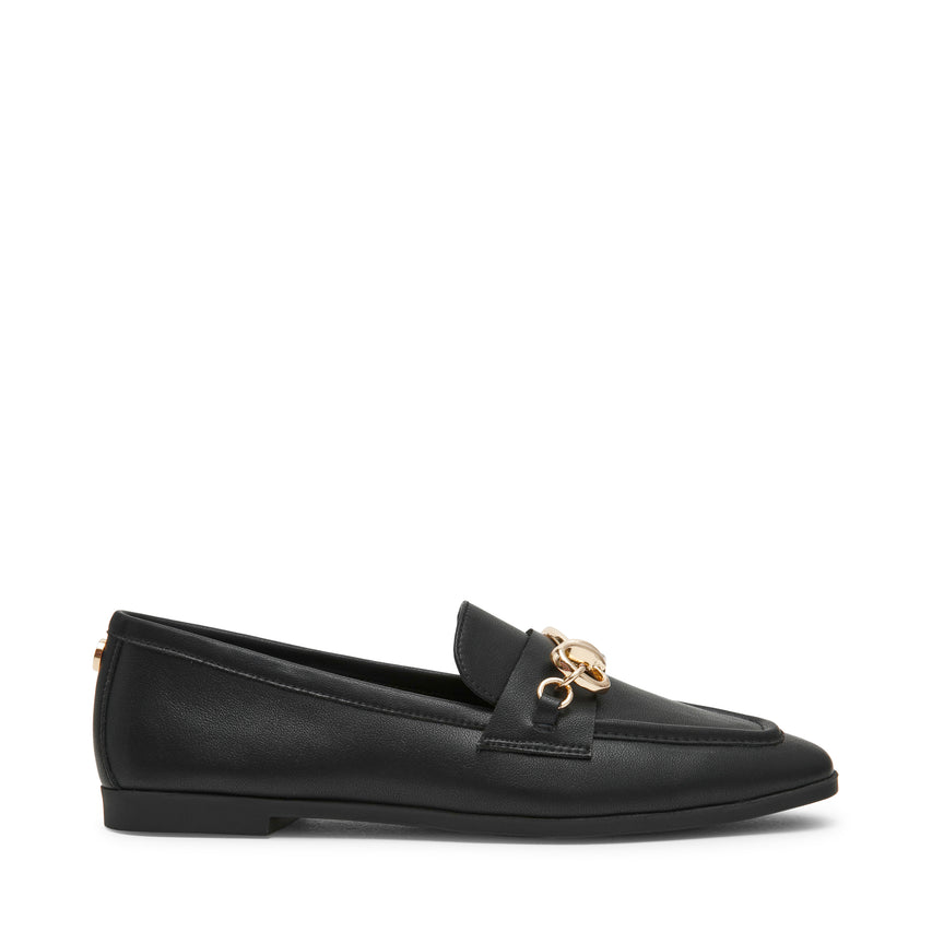 CHATTY BLK ACTION LTHR FLATS