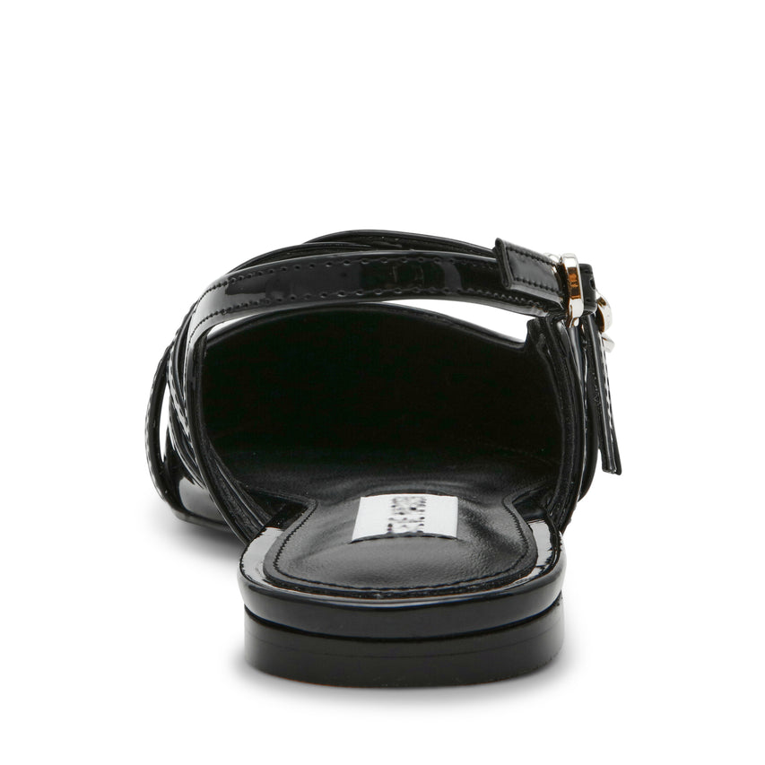 CLIO BLACK PATENT FLATS