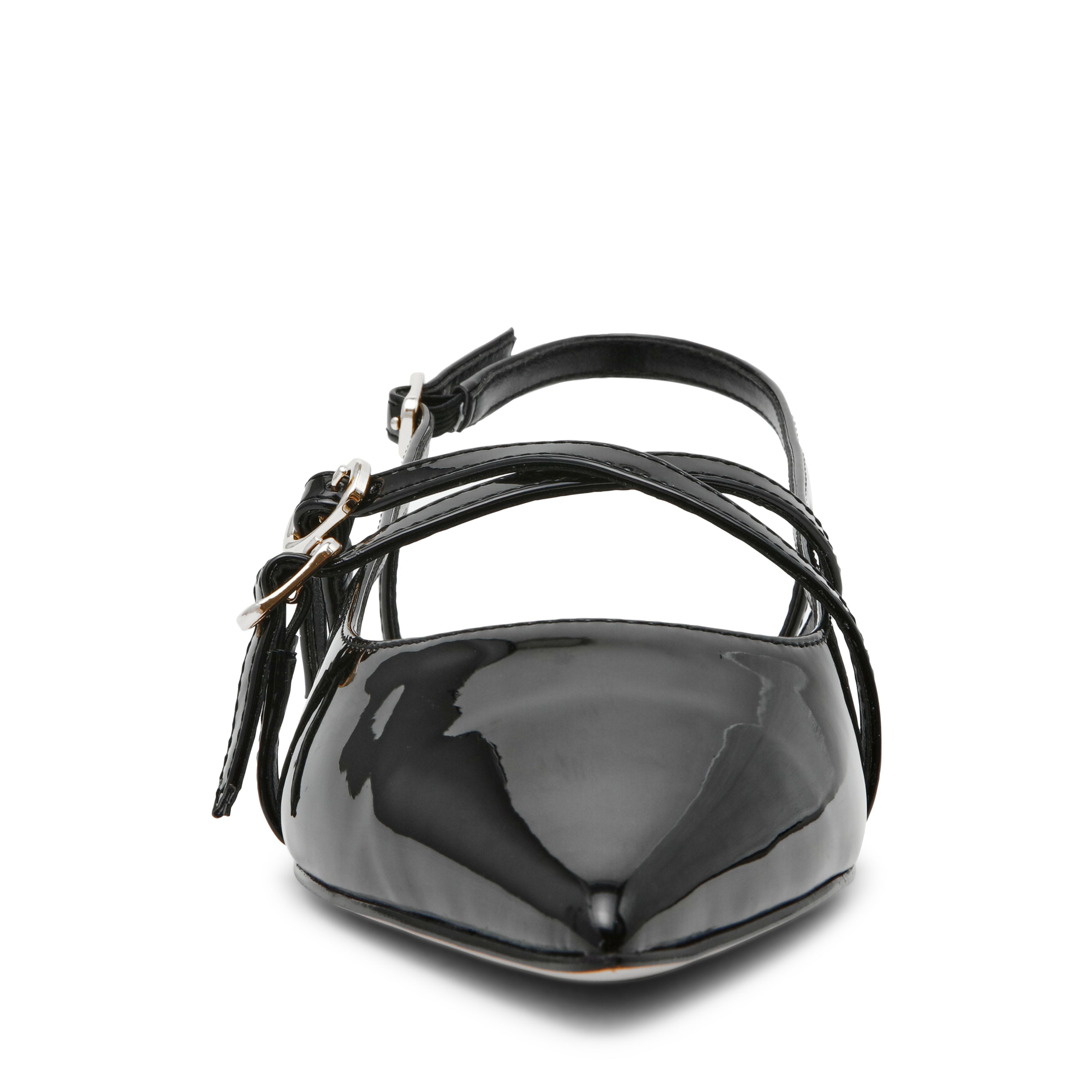 CLIO BLACK PATENT FLATS