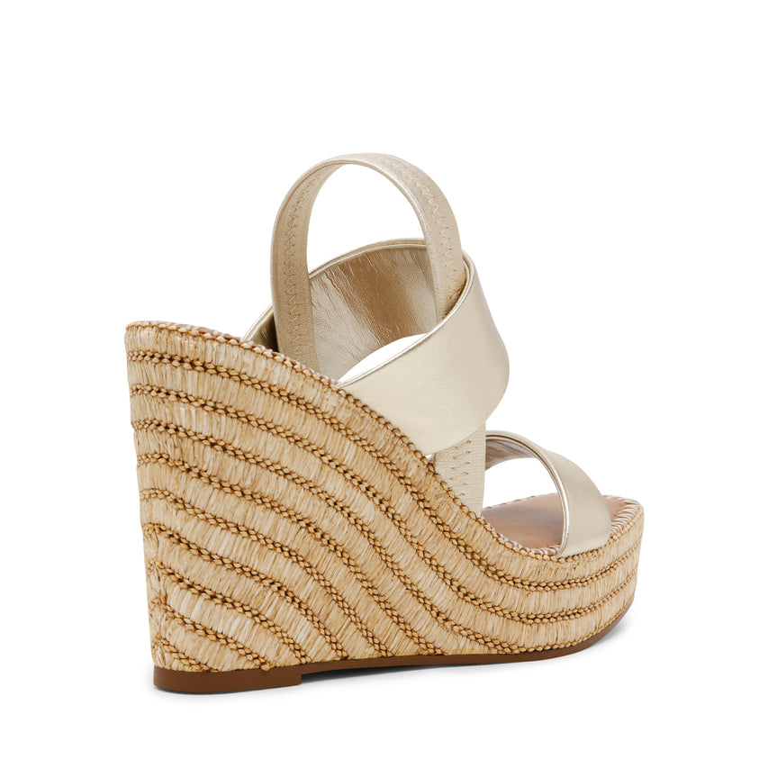 CONTESSA GOLD LEATHER HEELS
