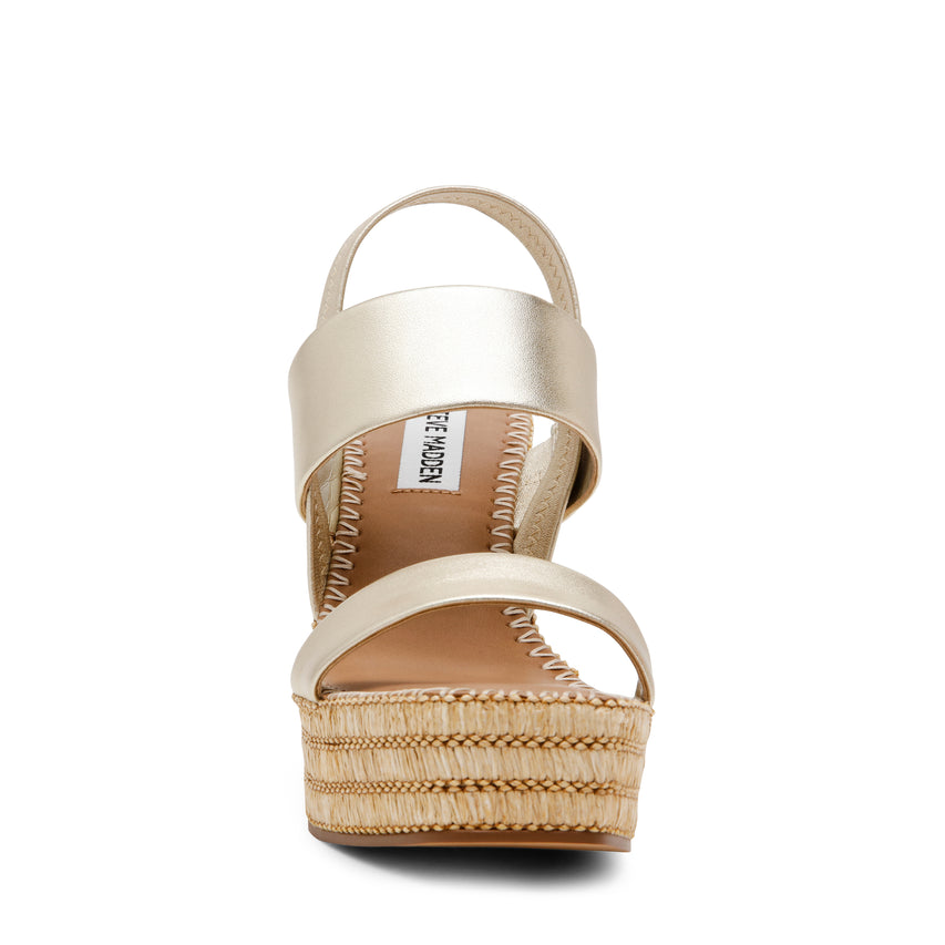 CONTESSA GOLD LEATHER HEELS