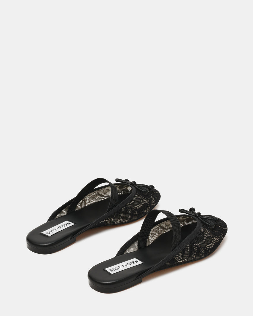 CUTESY-LACE BLACK LACE FLATS - view 3