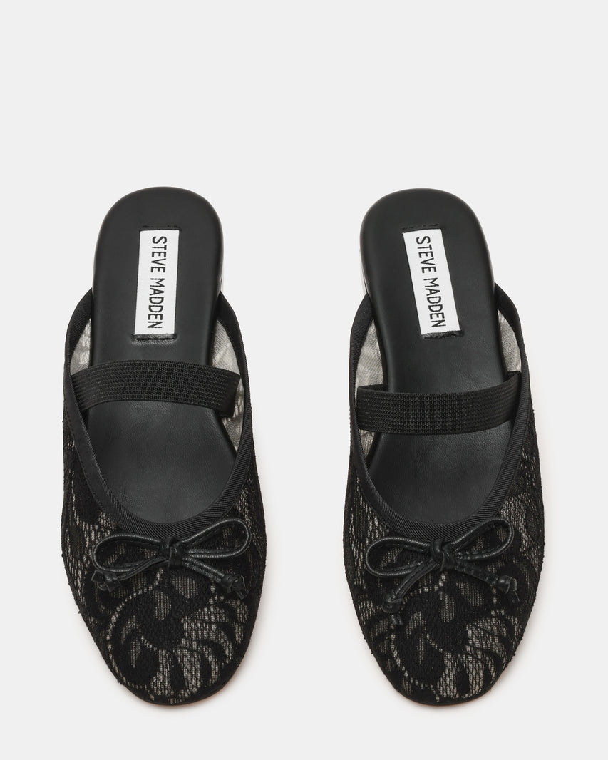 CUTESY-LACE BLACK LACE FLATS - view 4