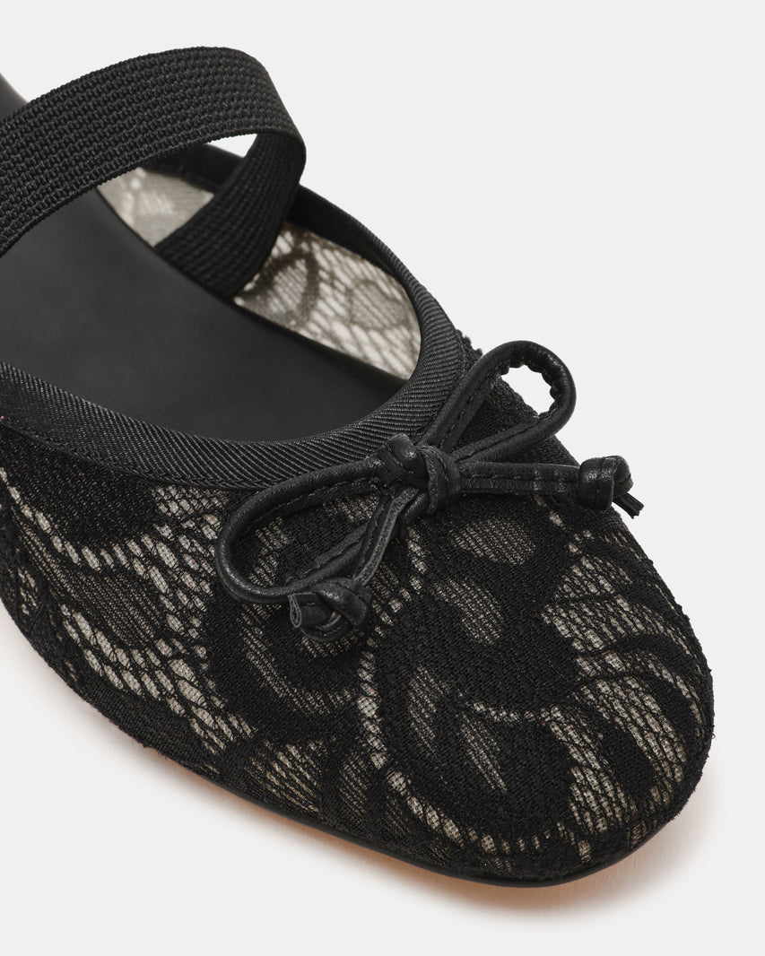 CUTESY-LACE BLACK LACE FLATS - view 5