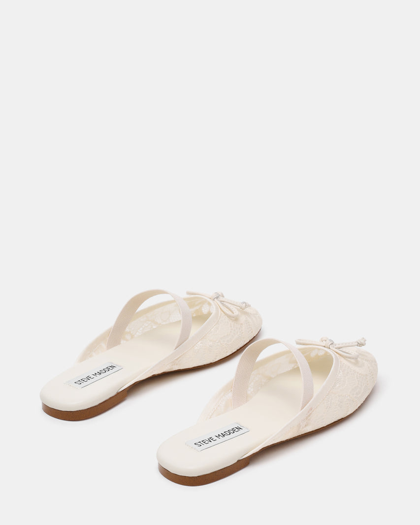 CUTESY-LACE WHITE LACE FLATS - view 3