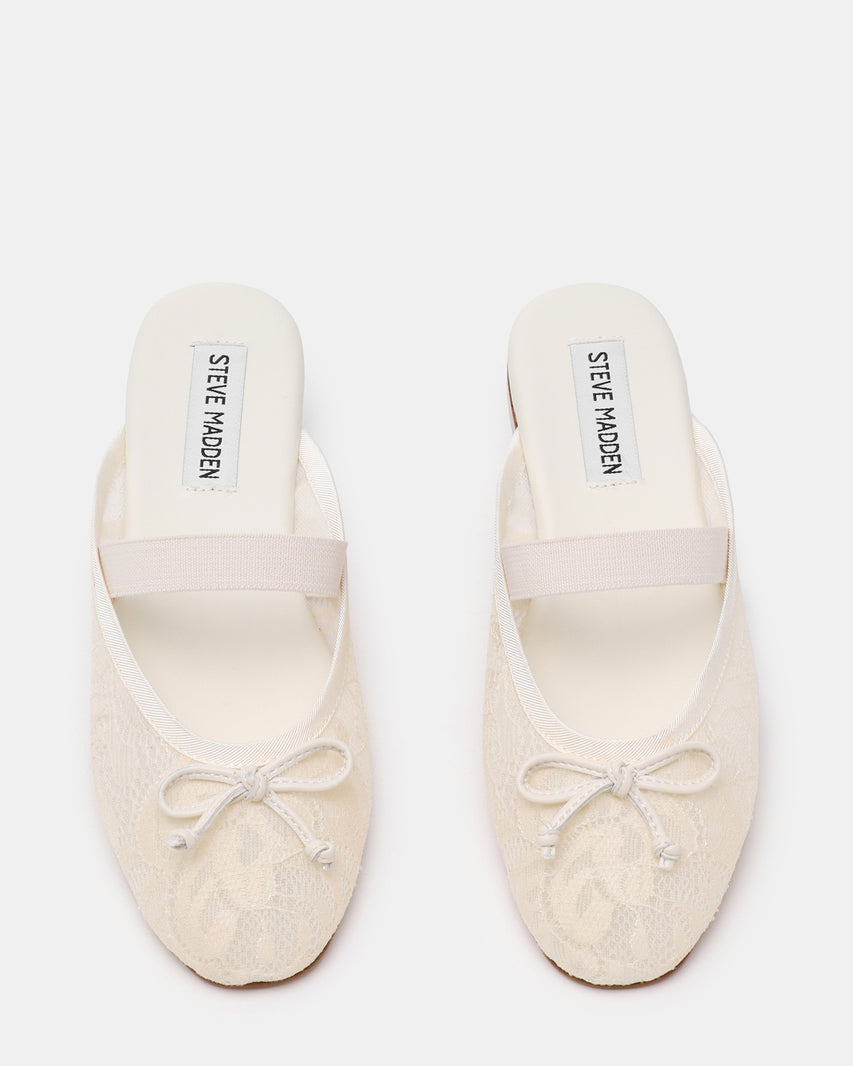 CUTESY-LACE WHITE LACE FLATS - view 4