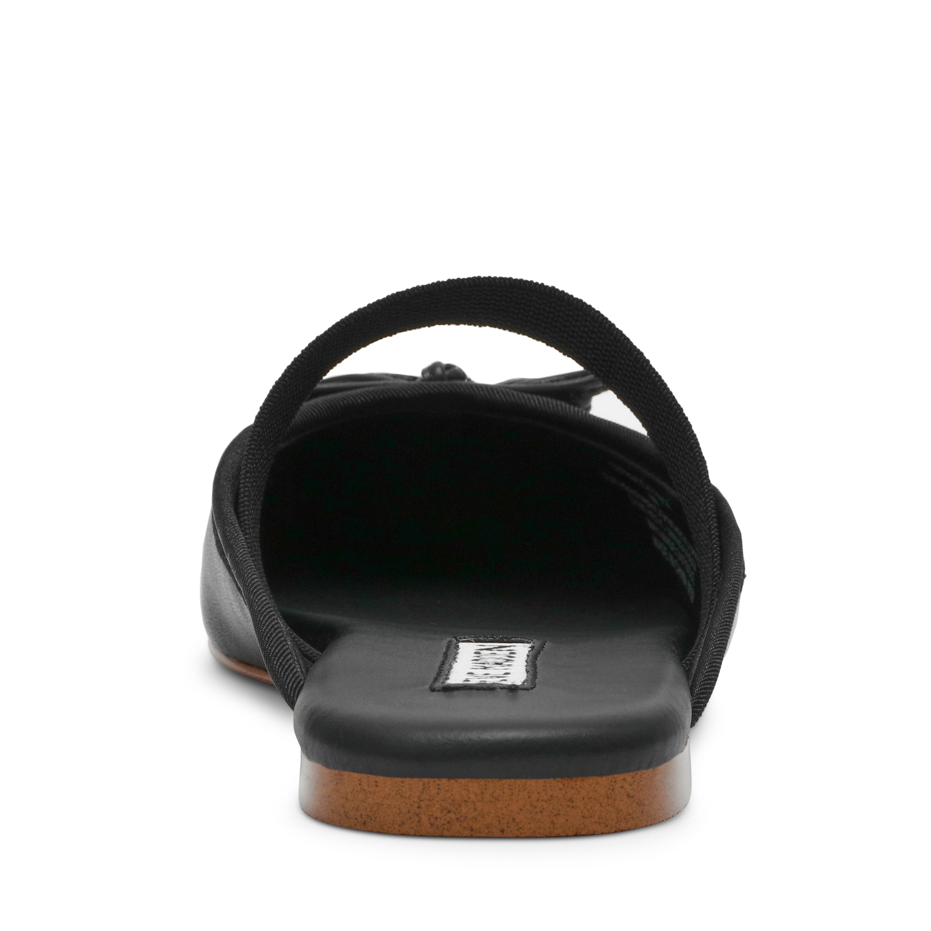 CUTESY BLACK LEATHER FLATS - view 4