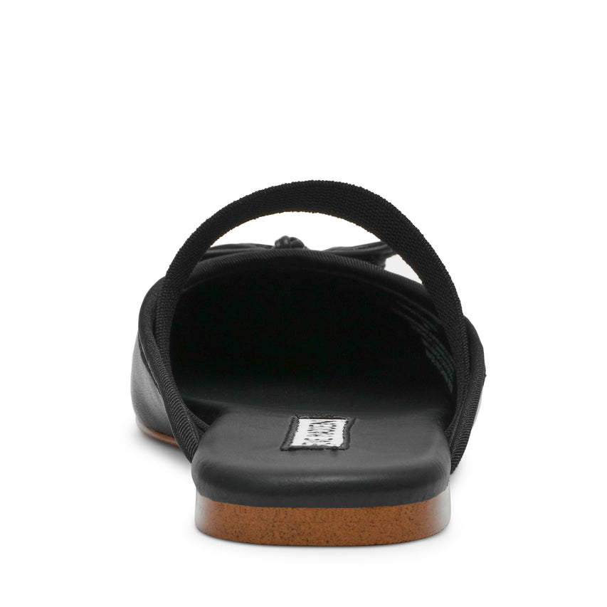 CUTESY BLACK LEATHER FLATS - view 4