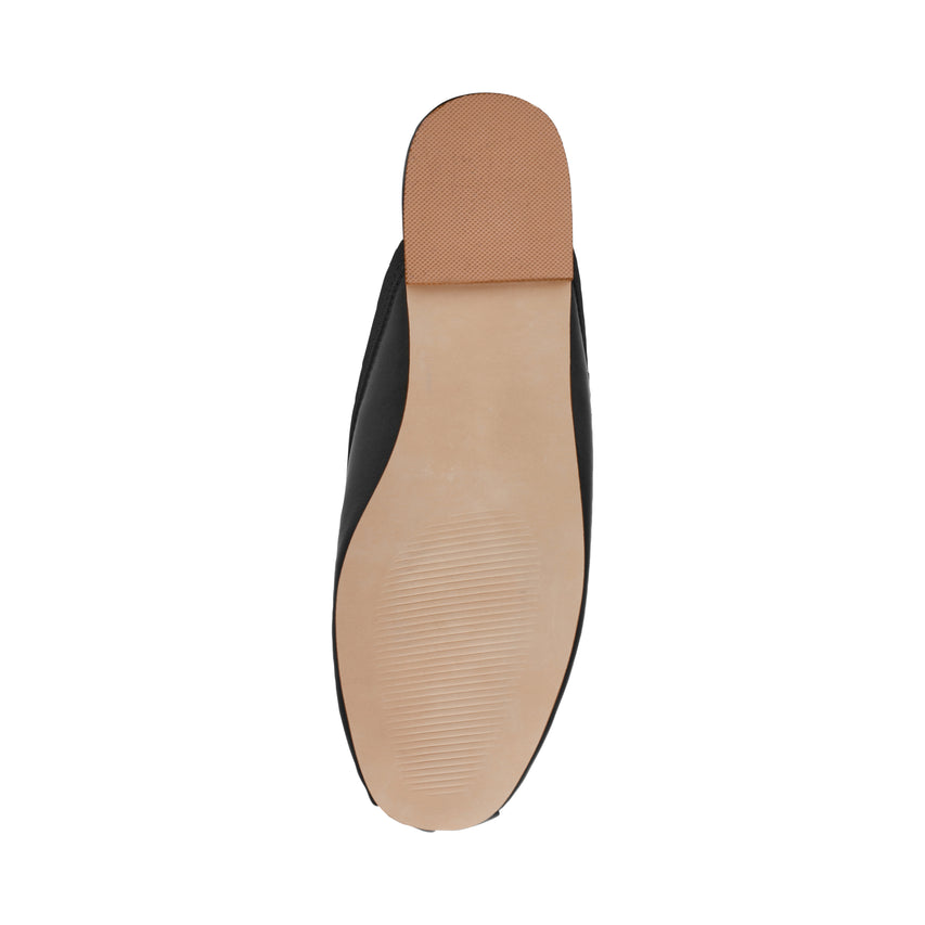CUTESY BLACK LEATHER FLATS - view 6