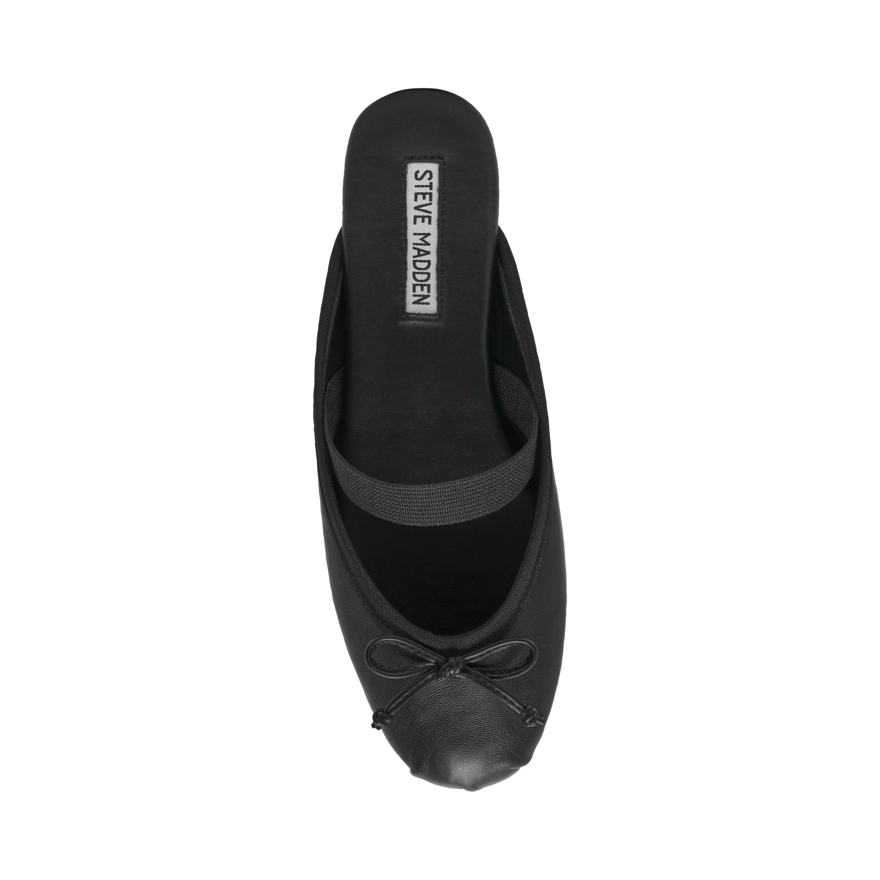 CUTESY BLACK LEATHER FLATS - view 5