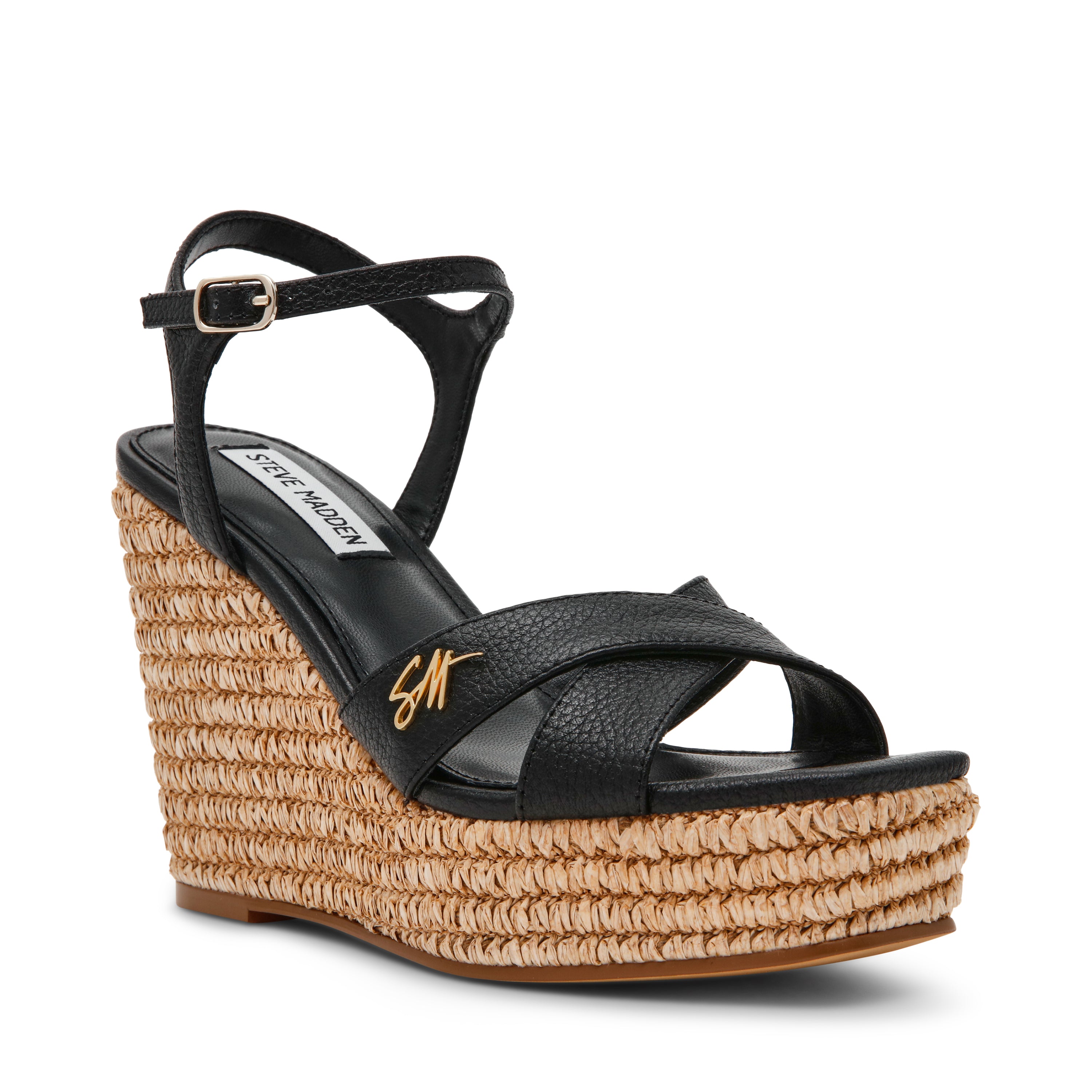 CYLO BLACK LEATHER SANDALS - view 2