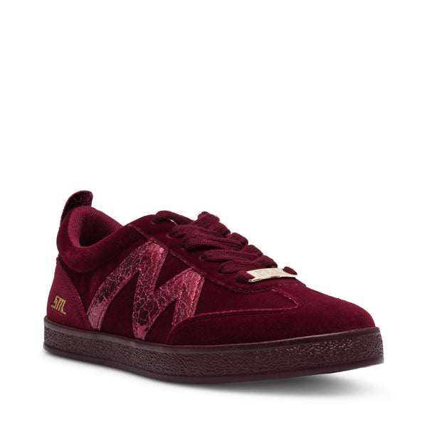 DEGREE BURGUNDY VELVET SNEAKERS