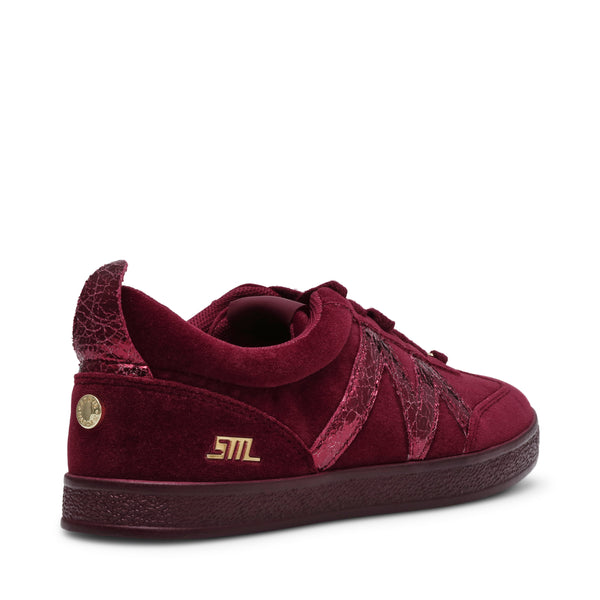 DEGREE BURGUNDY VELVET SNEAKERS