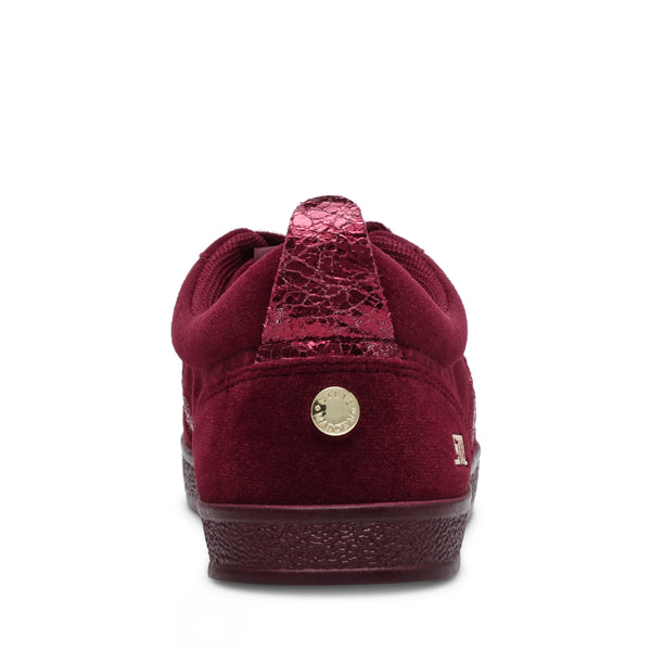 DEGREE BURGUNDY VELVET SNEAKERS