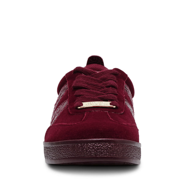 DEGREE BURGUNDY VELVET SNEAKERS