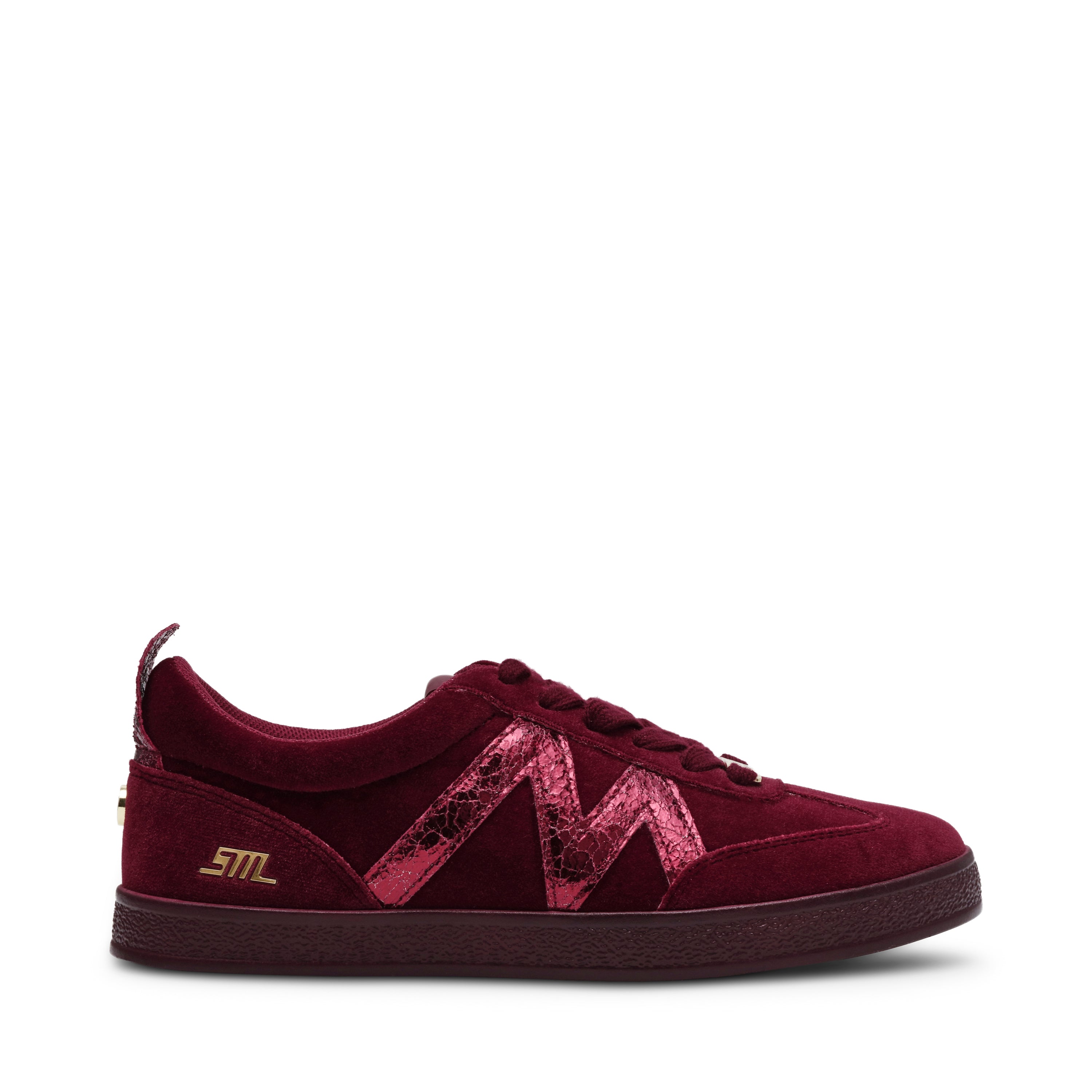 DEGREE BURGUNDY VELVET SNEAKERS