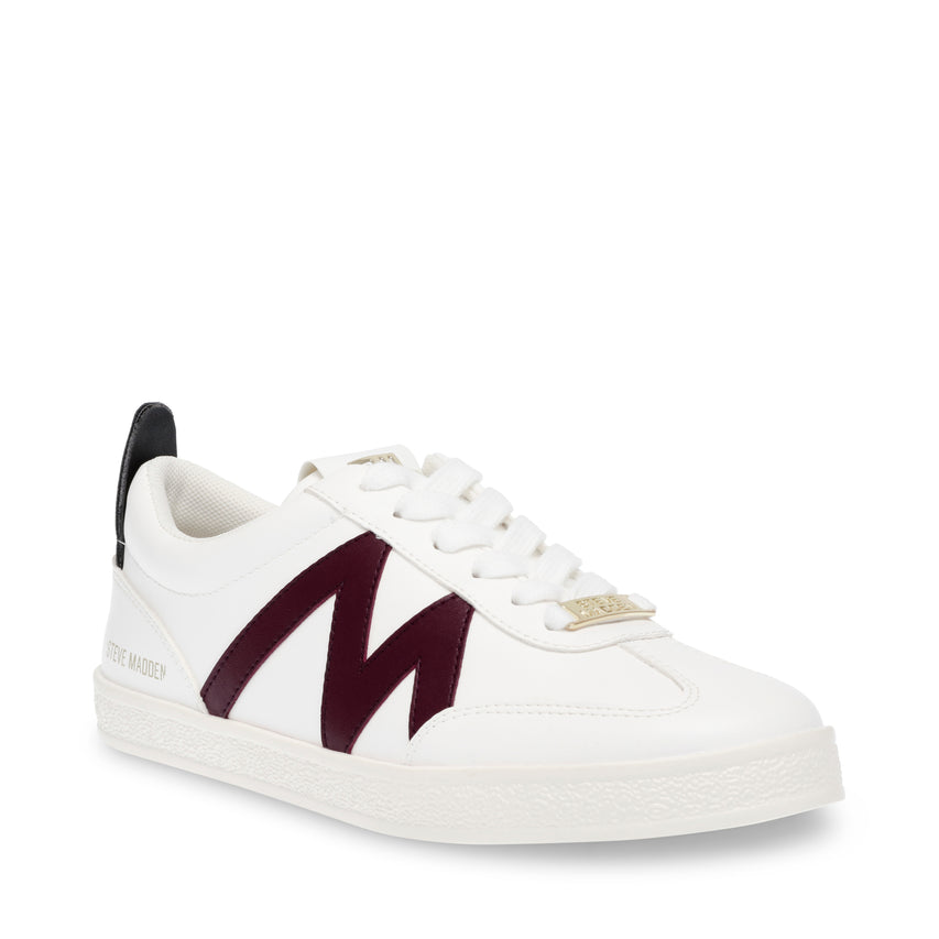 DEGREE WHITE/WINE SNEAKERS