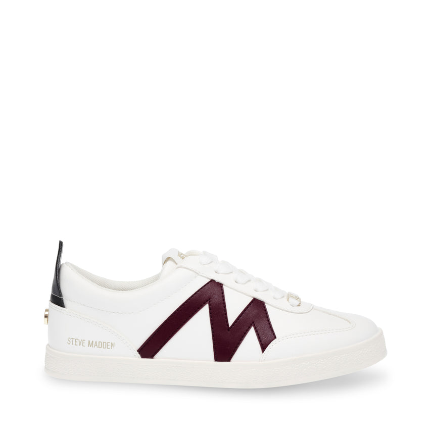 DEGREE WHITE/WINE SNEAKERS