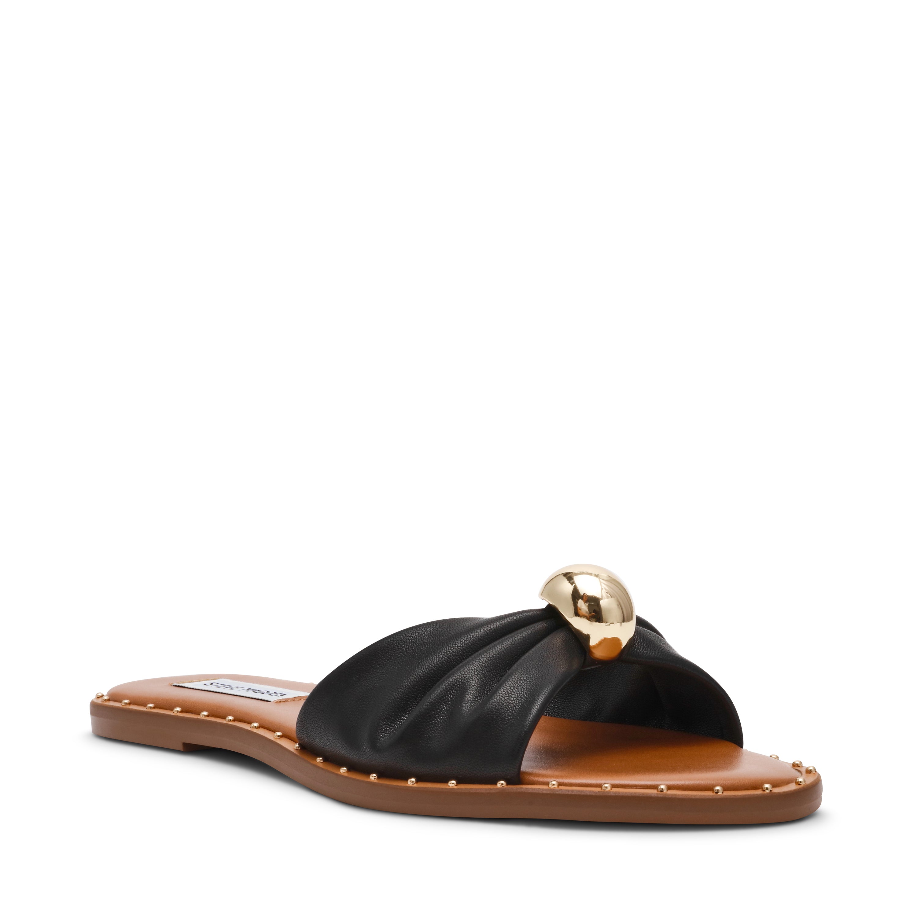 DIPSY-CN BLACK LEATHER SANDALS - view 2