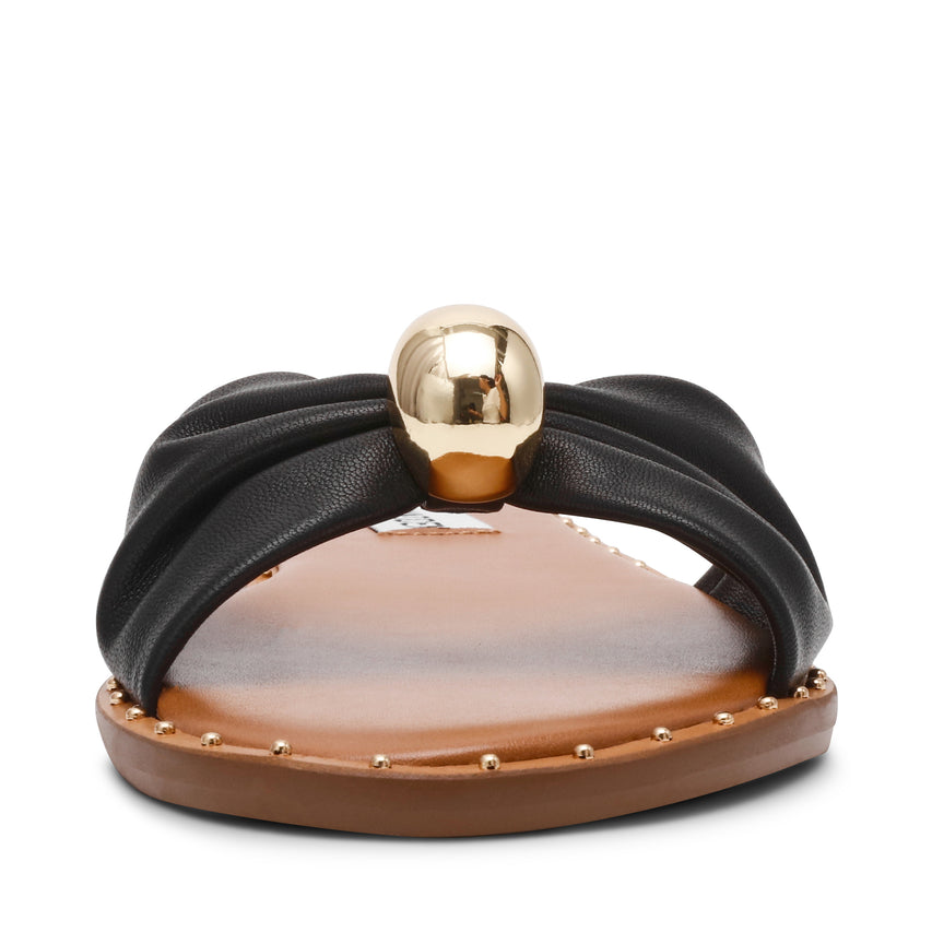 DIPSY-CN BLACK LEATHER SANDALS - view 3