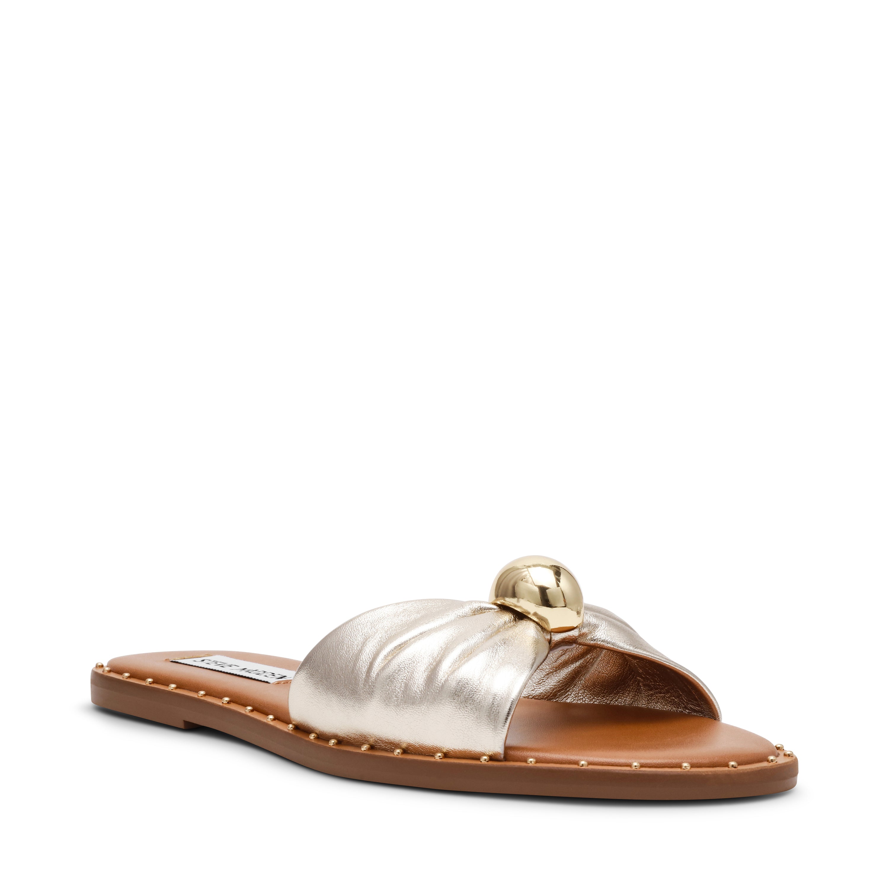 DIPSY-CN GOLD LEATHER SANDALS - view 2