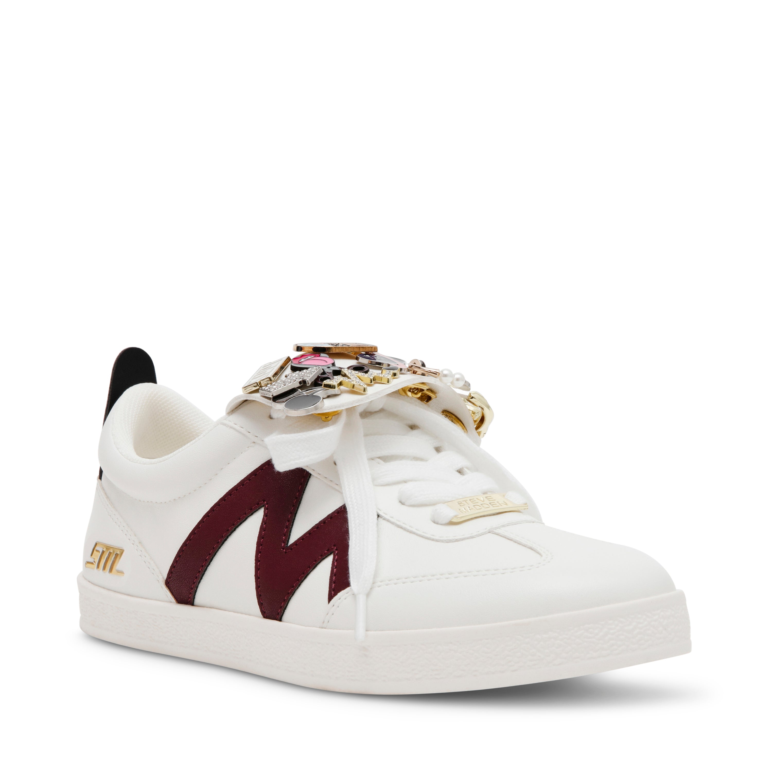 DIVULGE WHITE/WINE SNEAKERS- Hover Image