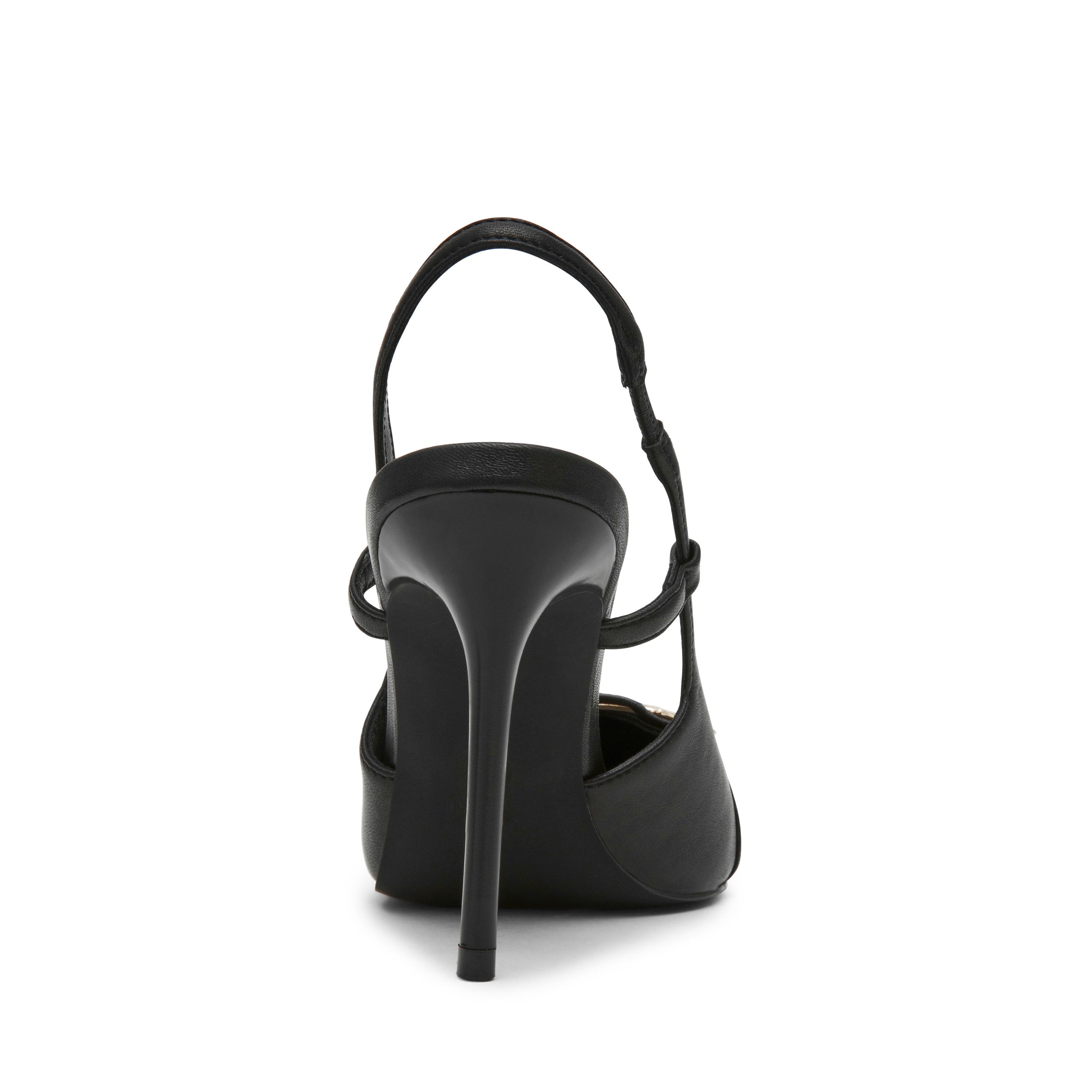 DOSSIER BLACK LEATHER HEELS - view 4