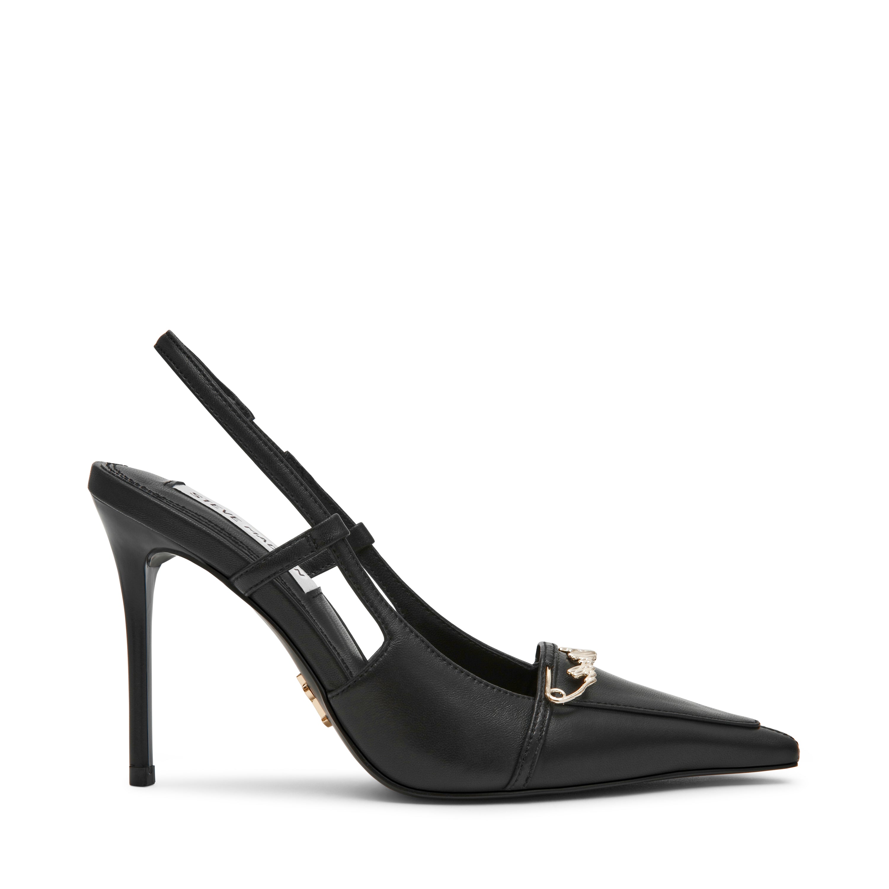DOSSIER BLACK LEATHER HEELS