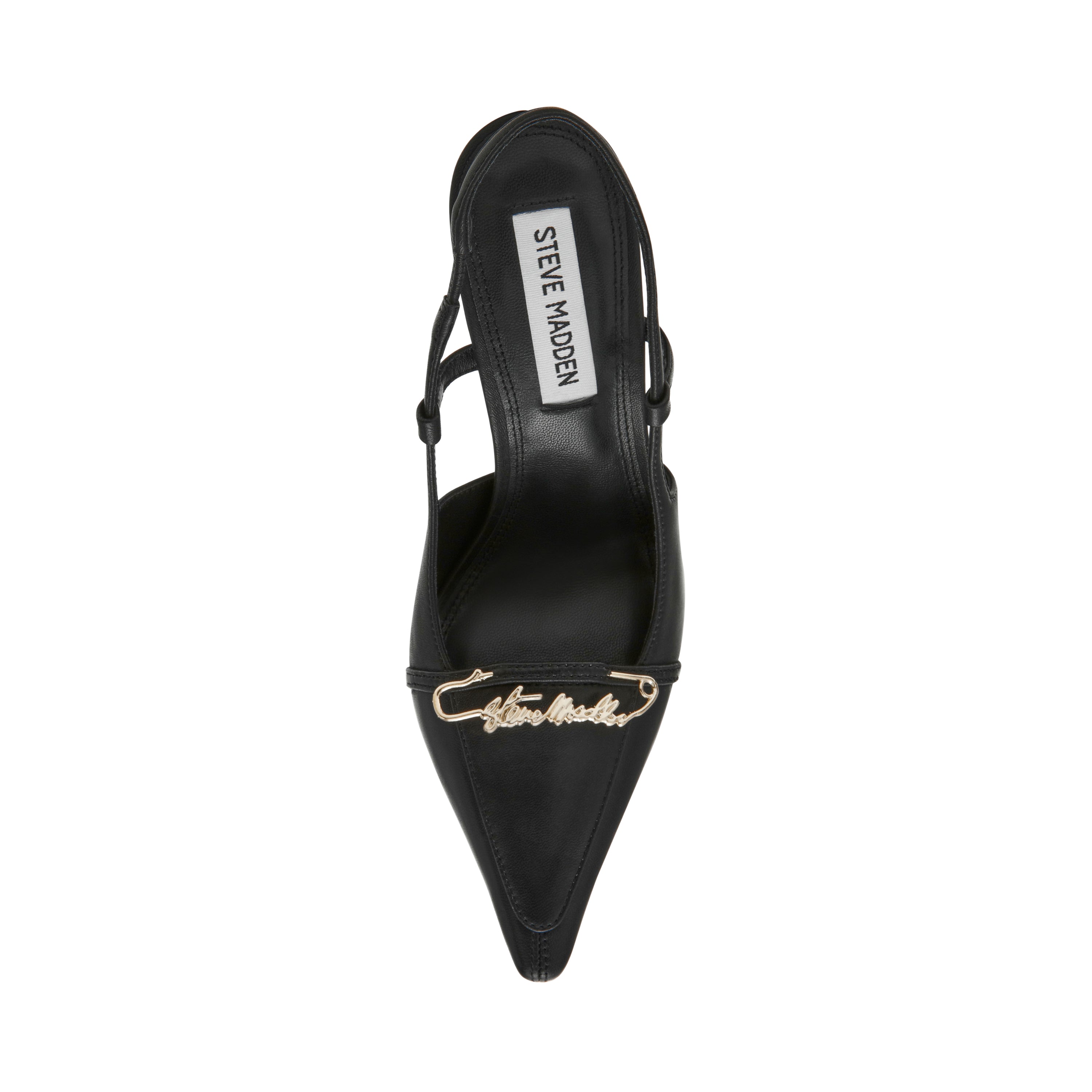 DOSSIER BLACK LEATHER HEELS - view 5