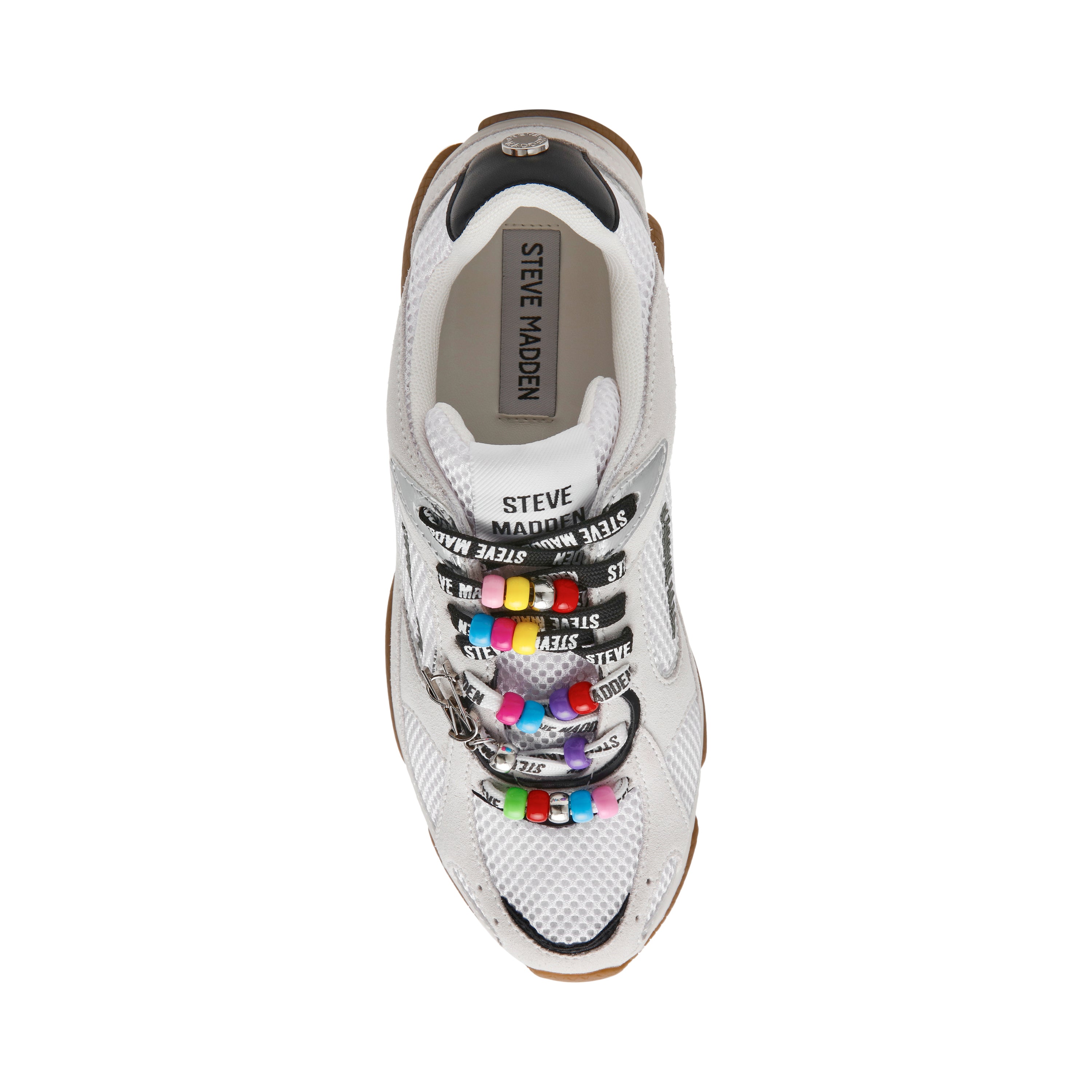 DRIBBLER-B SILVER/WHITE SNEAKERS - view 5