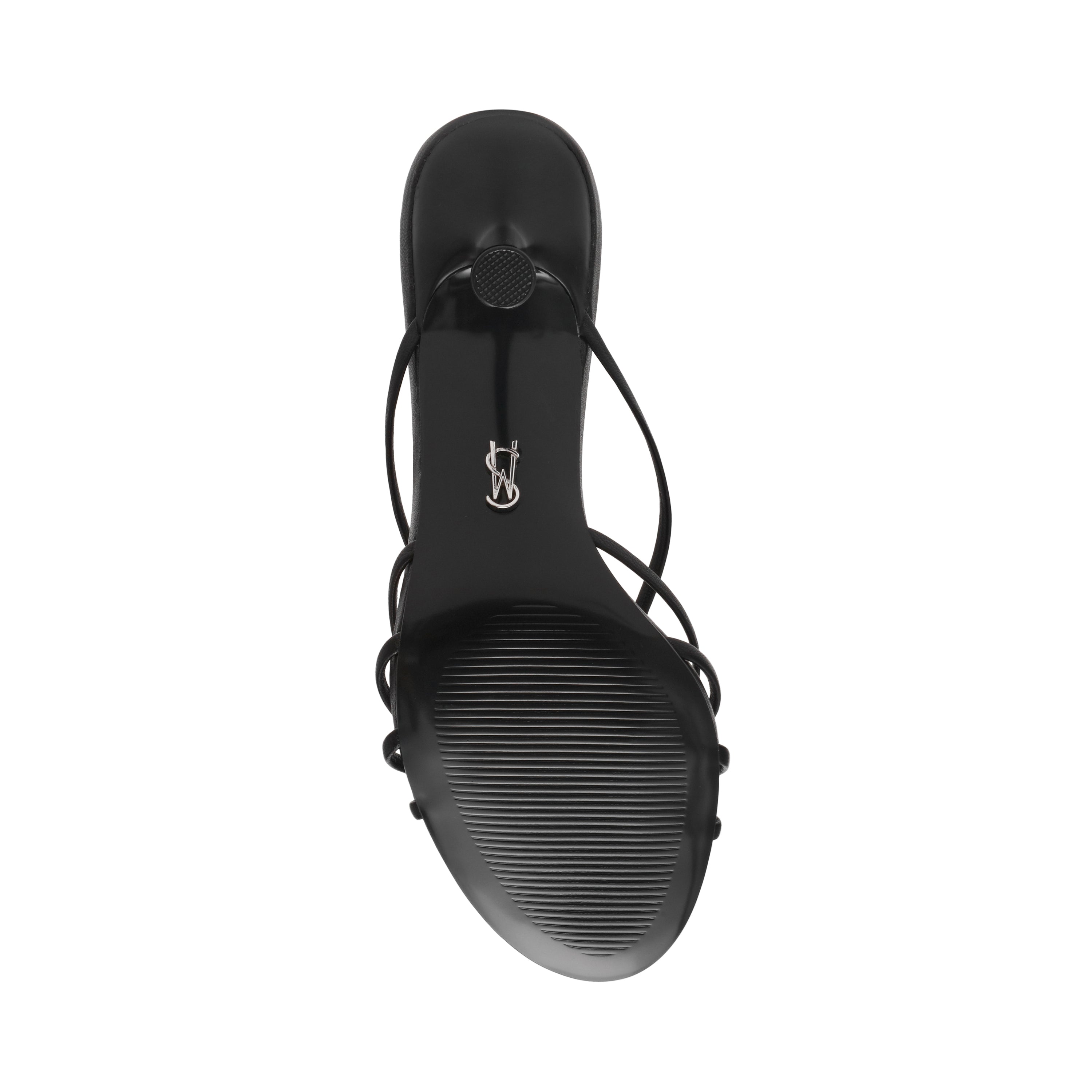 EDNA BLACK LEATHER HEELS - view 6