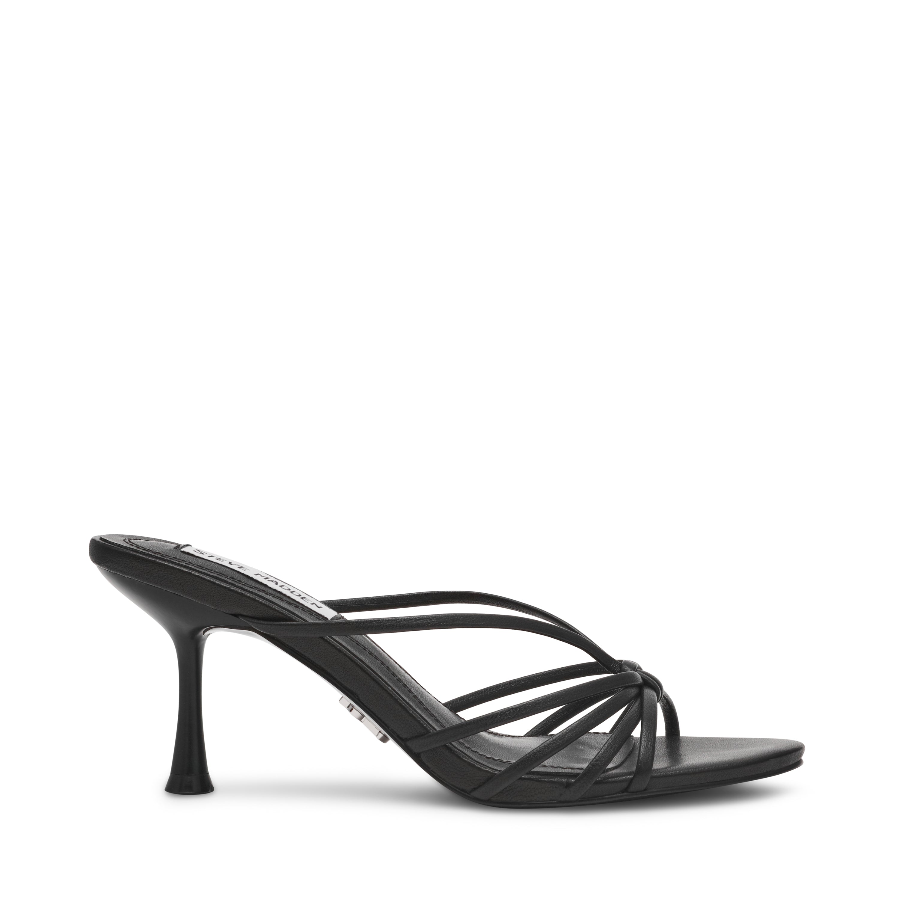 EDNA BLACK LEATHER HEELS