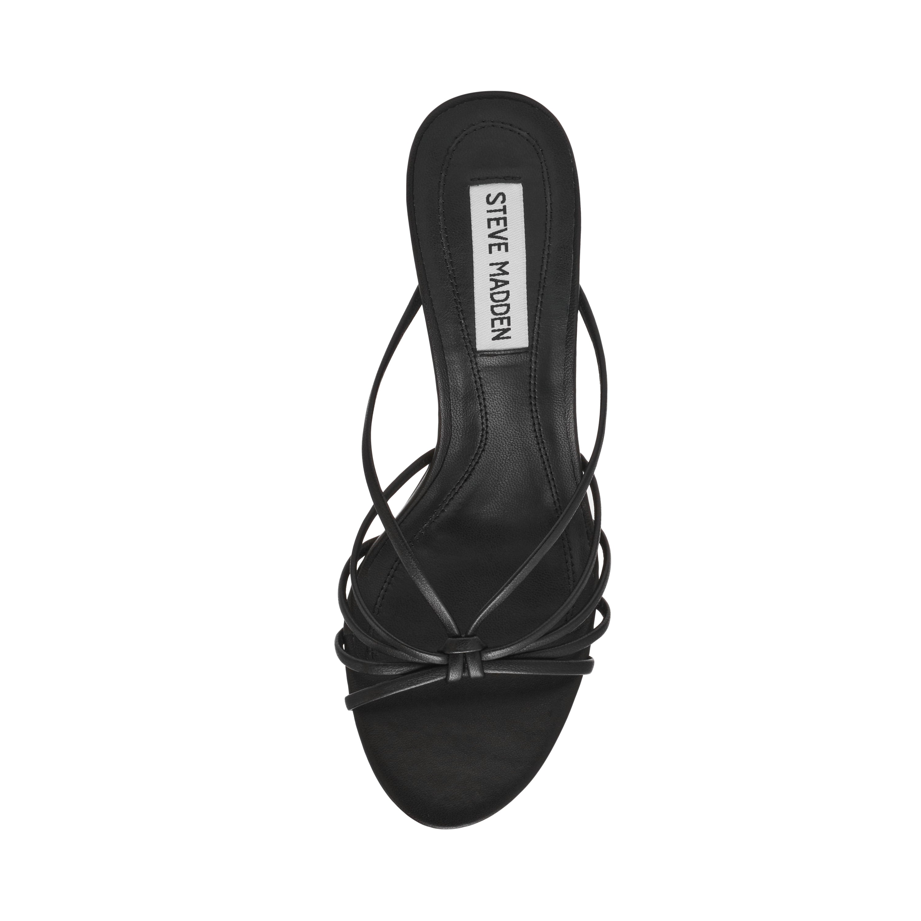 EDNA BLACK LEATHER HEELS - view 5
