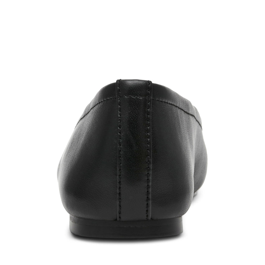 ELEVE BLACK LEATHER FLATS - view 4