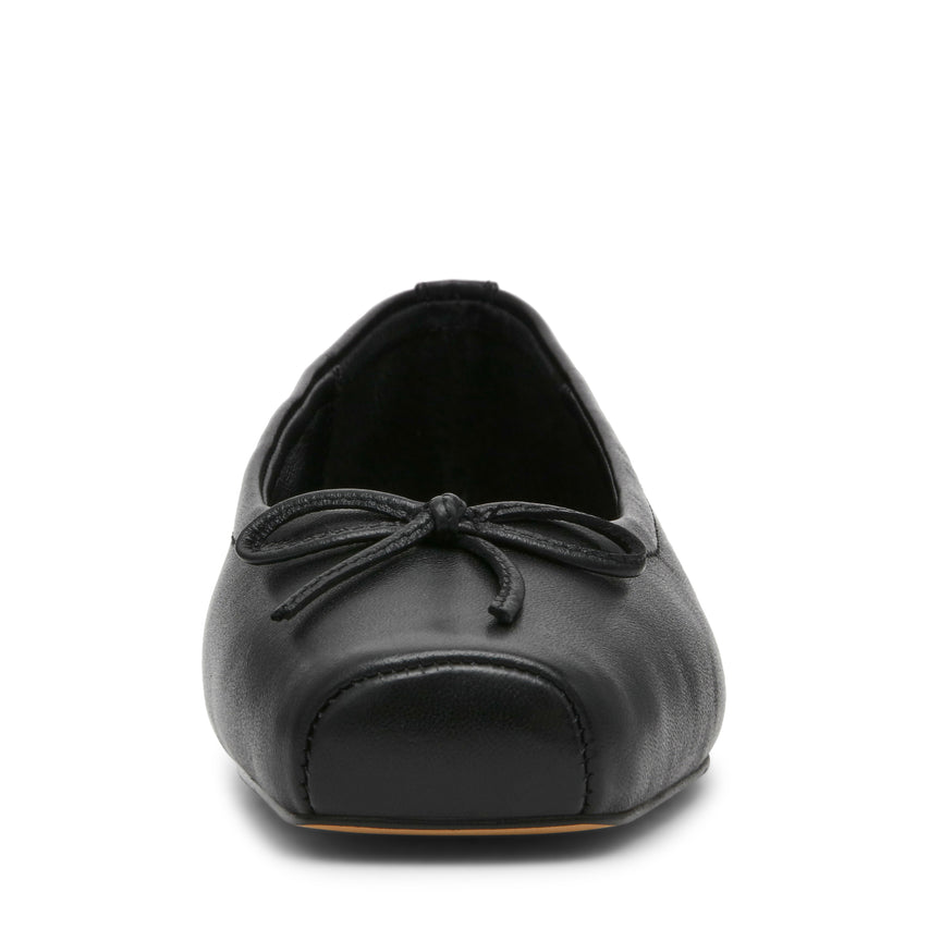 ELEVE BLACK LEATHER FLATS - view 3