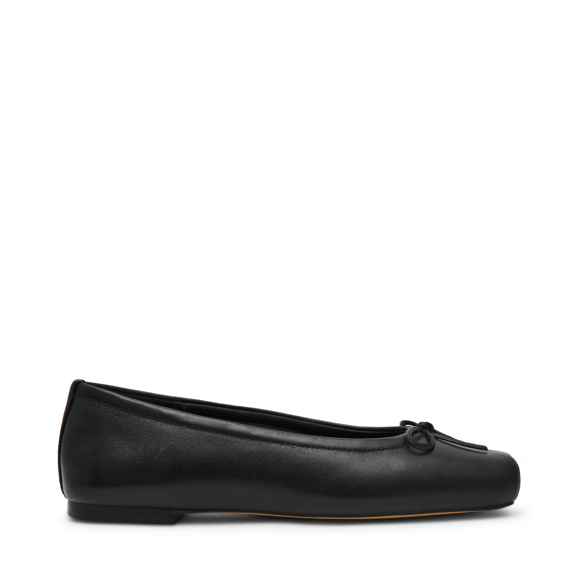 ELEVE BLACK LEATHER FLATS