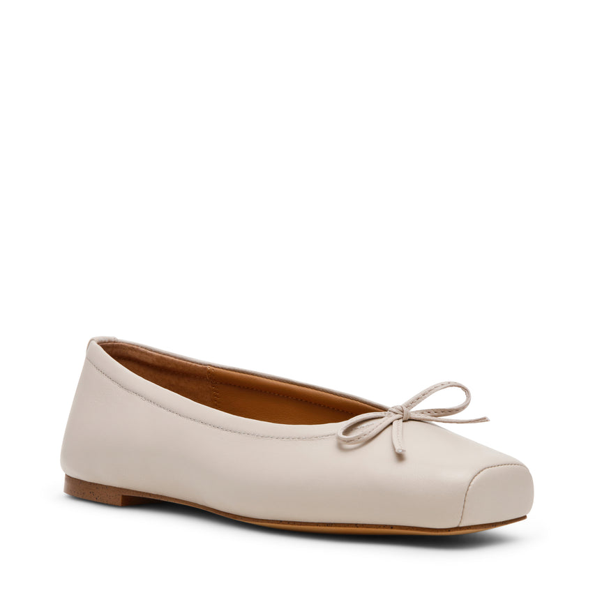 ELEVE BONE LEATHER FLATS - view 2