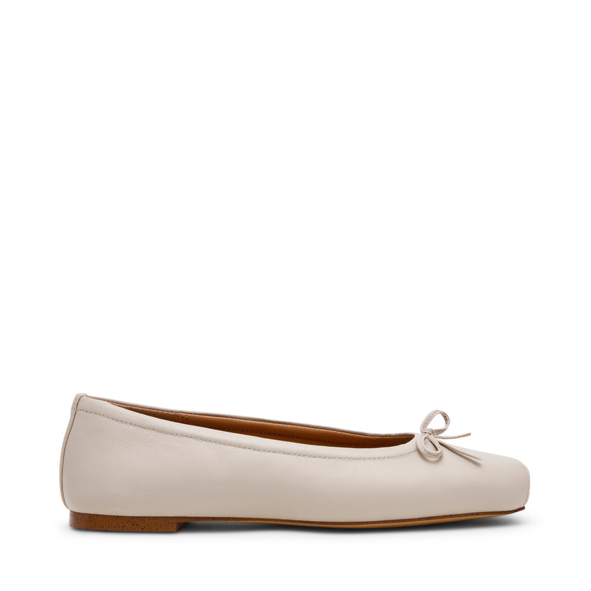 ELEVE BONE LEATHER FLATS