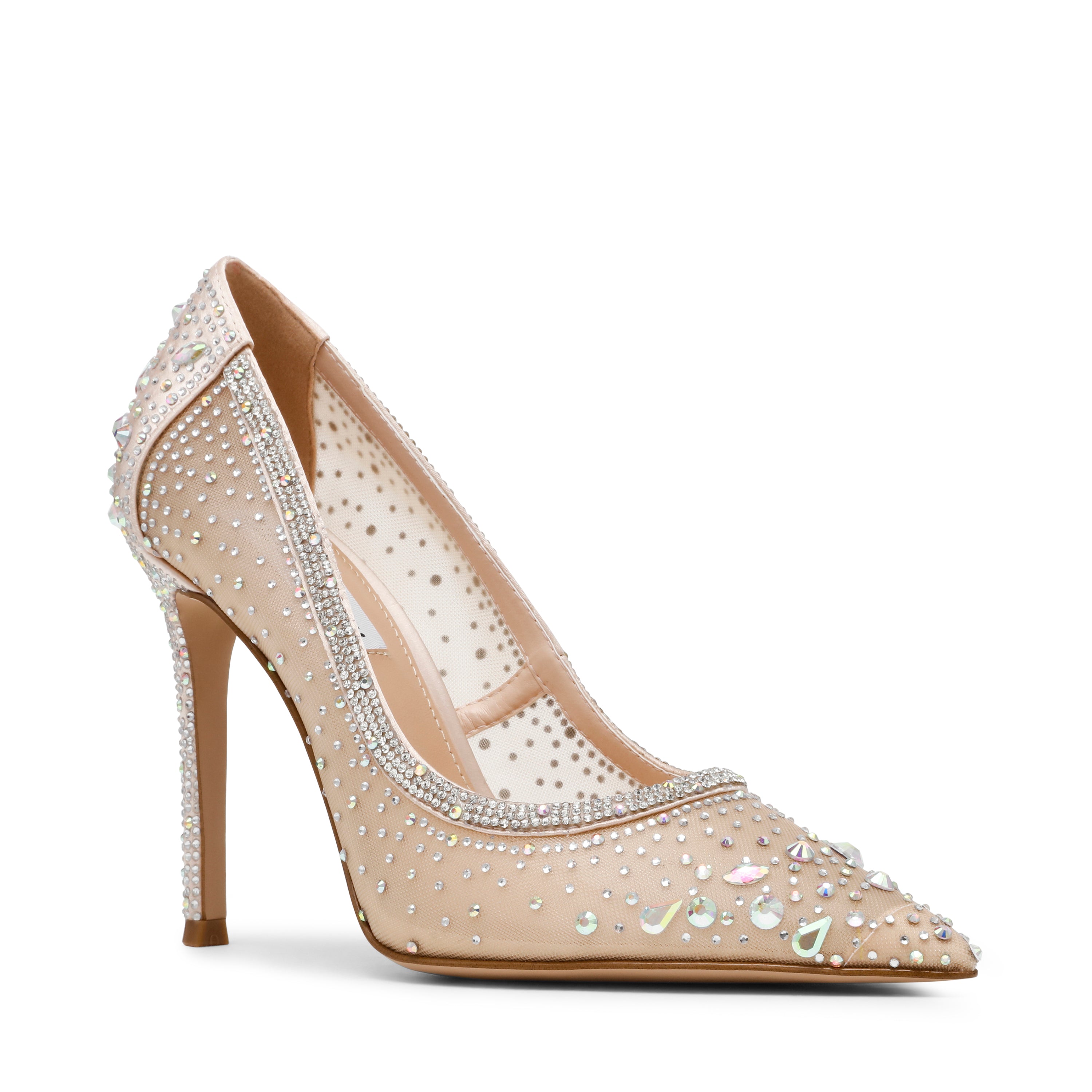 ENCAGED CHAMPAGNE HEELS- Hover Image