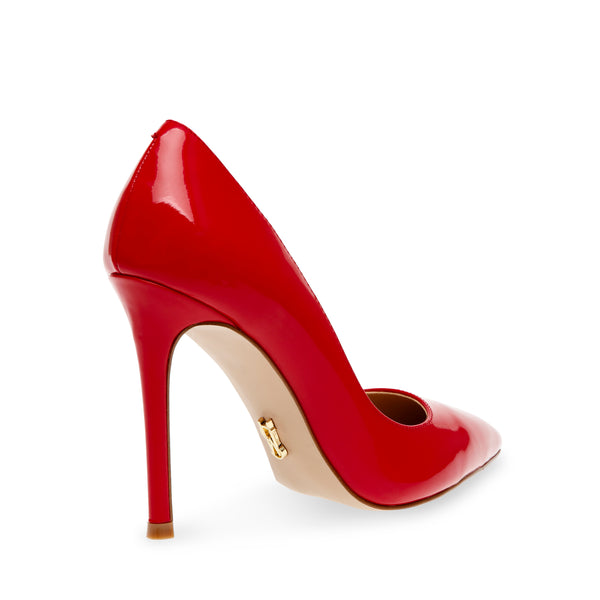 EVELYN RED PATENT HEELS