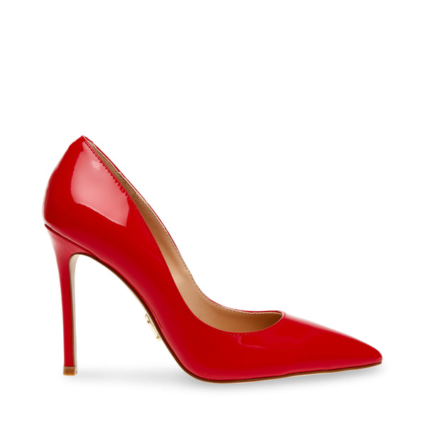 EVELYN RED PATENT HEELS