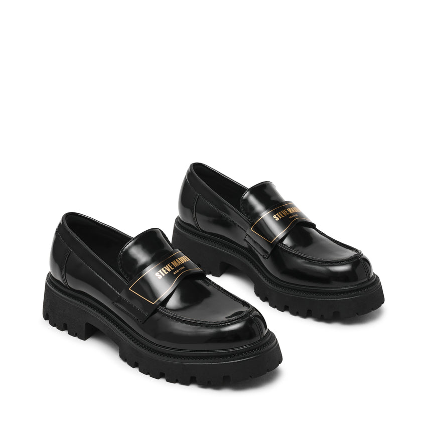 FILE-AWAY BLACKK BOX LEATHER FLATS