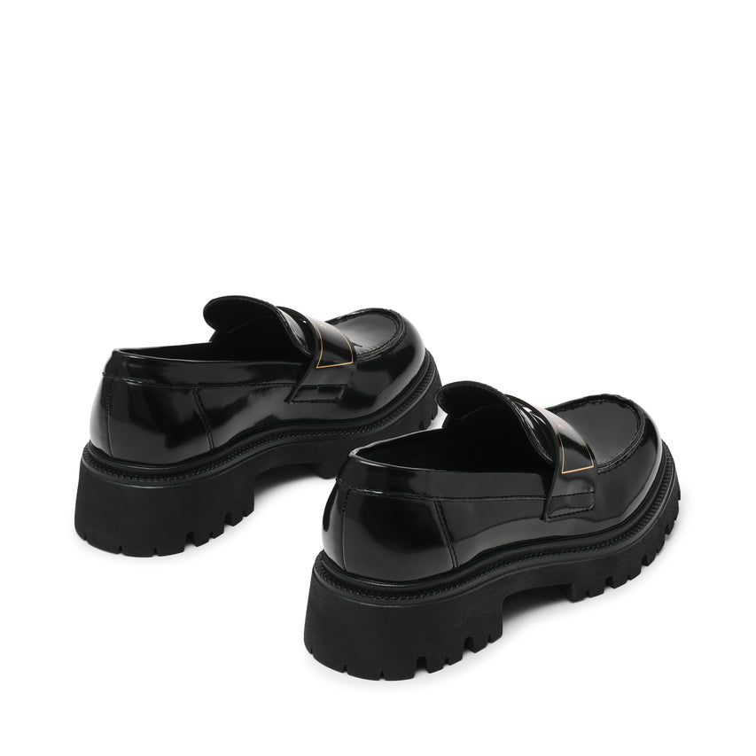 FILE-AWAY BLACKK BOX LEATHER FLATS