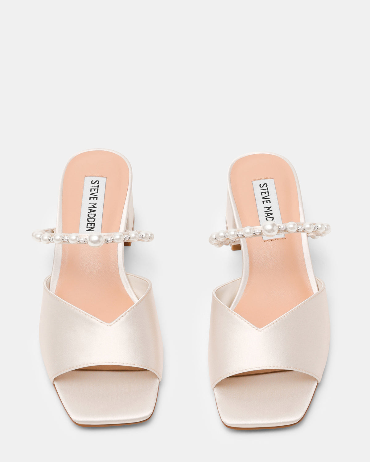 GALILEA IVORY SATIN HEELS - view 4