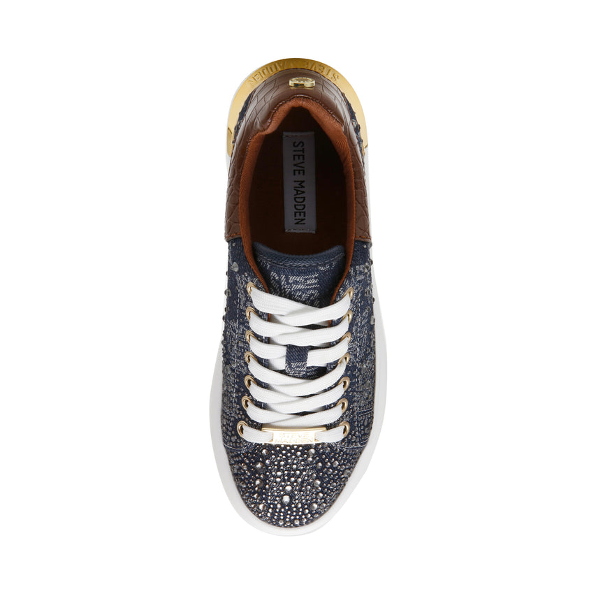 GLIDER-SMR2 BLUE DENIM SNEAKERS - view 5