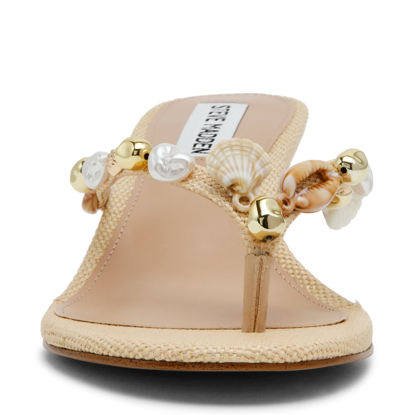 GOLDCOAST NATURAL RAFFIA HEELS - view 3