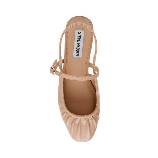 GRAND VIEW BLUSH LEATHER FLATS